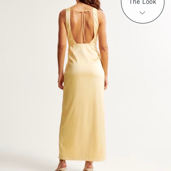 A&F YELLOW SATIN DRESS - Picture 4 of 5